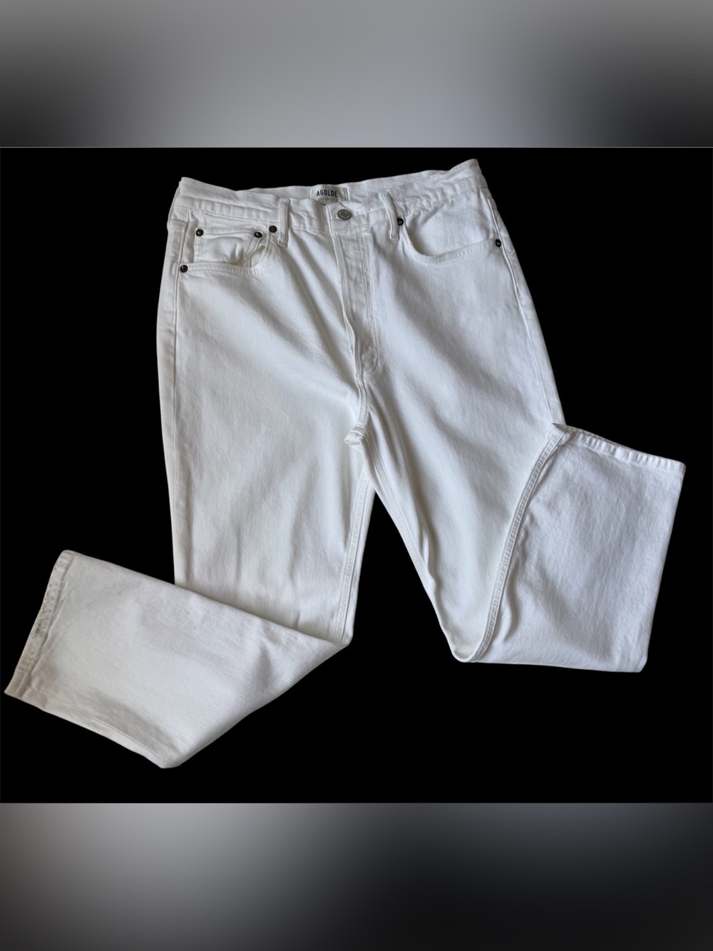 Agolde Riley High Rise Straight Crop Jeans - Picture 3 of 7